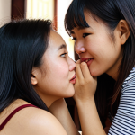 **Image:** A close-up shot of two Vietnamese women having a heartfelt conversation at a cafe in Hanoi. One woman is listening intently to the other, showcasing empathy through her body language and facial expression. Focus on capturing the warmth and understanding in their interaction. (Keywords: empathy, friendship, Hanoi, Vietnamese culture, connection)